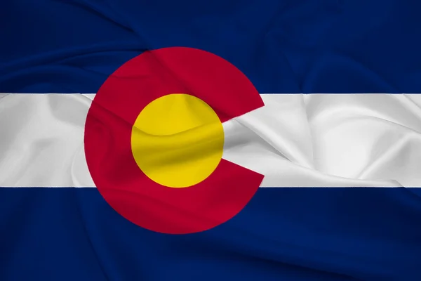 Acenando Bandeira do Estado do Colorado — Fotografia de Stock