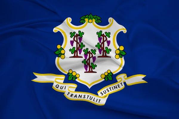 Viftar connecticut state flagga — Stockfoto