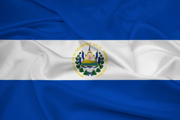 Macha flagą el salvador — Zdjęcie stockowe