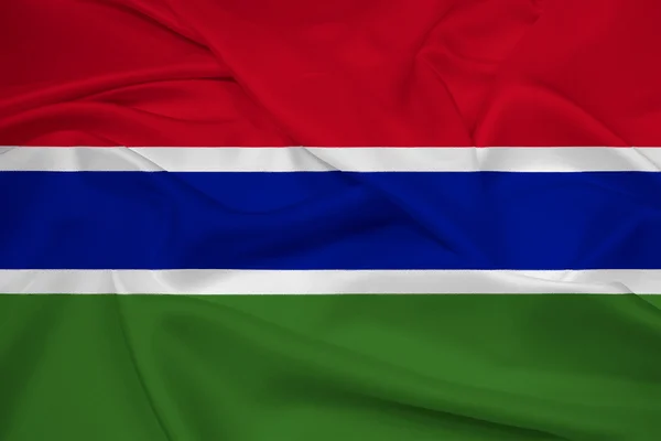 Gambia-Fahne schwenken — Stockfoto