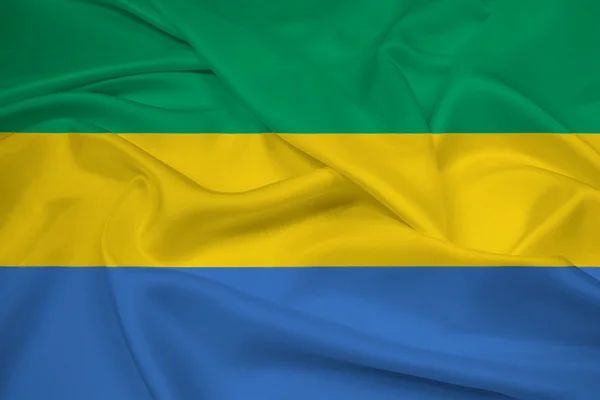 Bandiera Gabon sventolante — Foto Stock