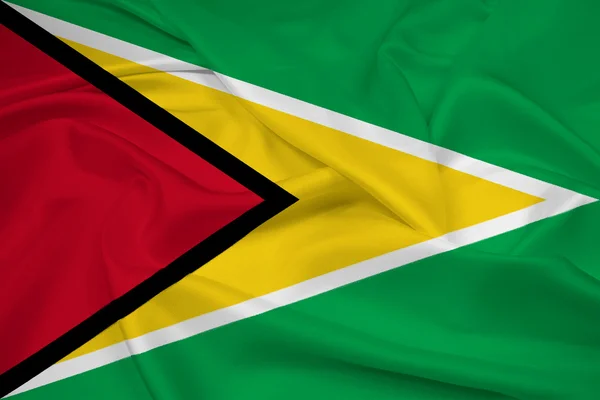 Acenando Bandeira da Guiana — Fotografia de Stock