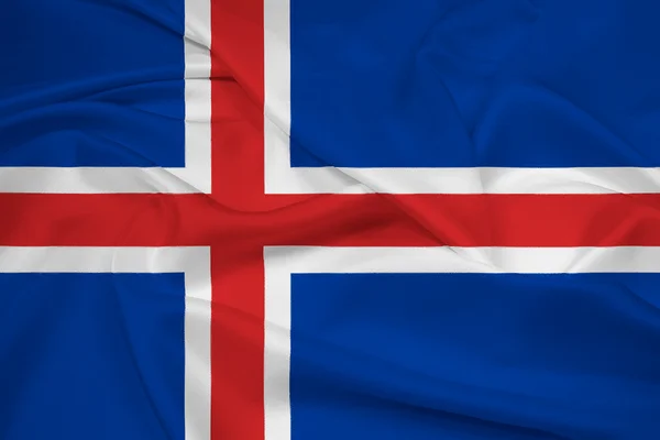 Wapperende vlag van IJsland — Stockfoto