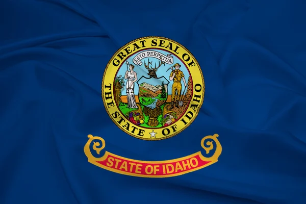 Acenando Bandeira do Estado de Idaho — Fotografia de Stock