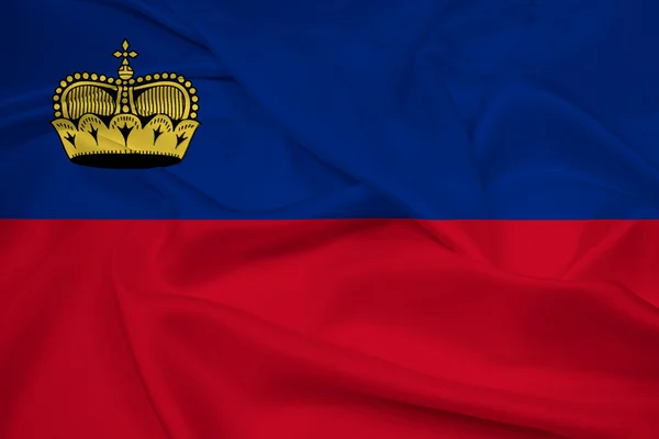 Lichtenstein vlag zwaaien — Stockfoto
