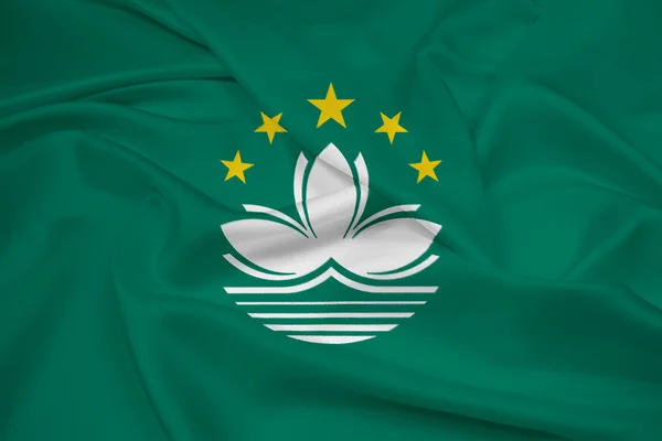 Waving Macau Flag — Stock Photo, Image