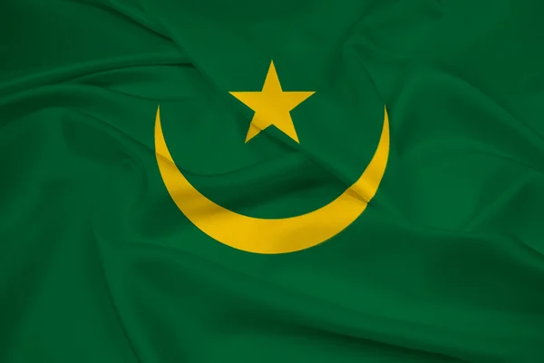 Ondeando la bandera de Mauritania —  Fotos de Stock