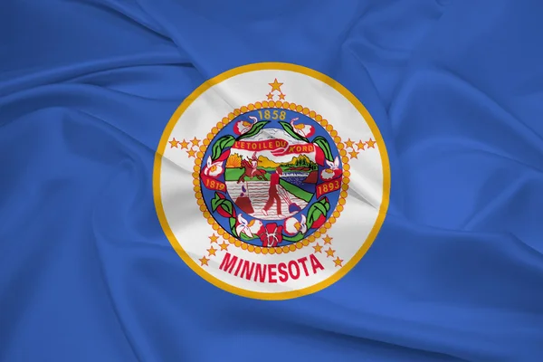 Ondeando la bandera del estado de Minnesota — Foto de Stock