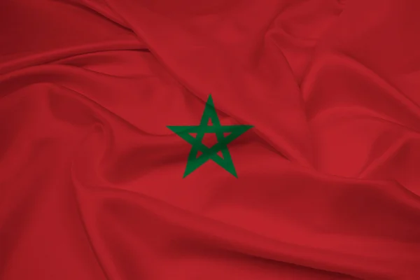 Waving Morocco Flag — Stock Photo, Image