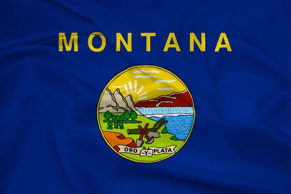 Waving Montana State Flag — Stock Photo, Image