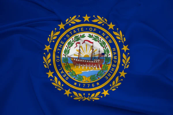 Waving New Hampshire State Flag — Stock Photo, Image