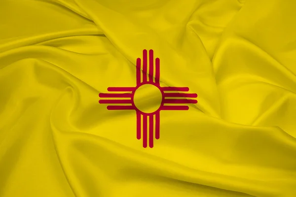 Waving New Mexico State Flag — Stock Photo, Image