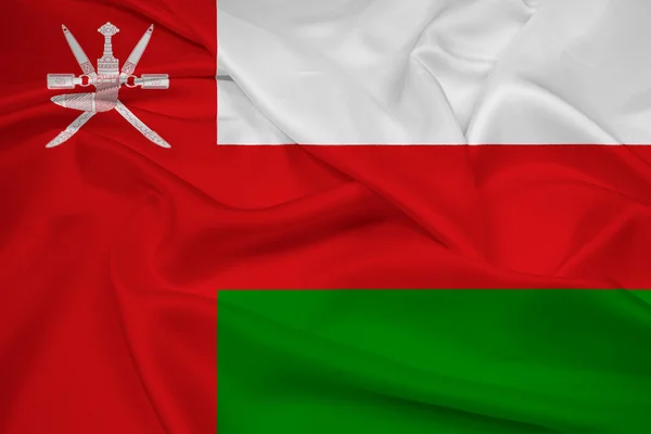 Macha flagą oman — Zdjęcie stockowe