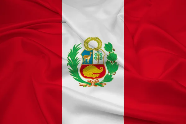 Integetett zászló peru — Stock Fotó