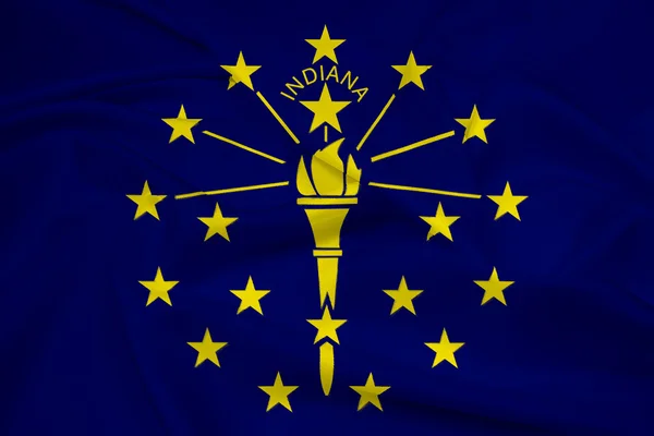 Waving Indiana State Flag — Stock Photo, Image