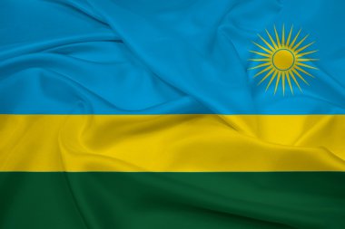 Ruanda bayrak sallayarak