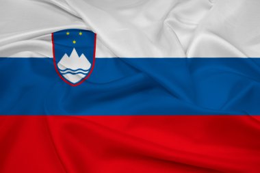Slovenya bayrağı sallayarak
