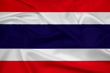 Tayland bayrağı sallayarak