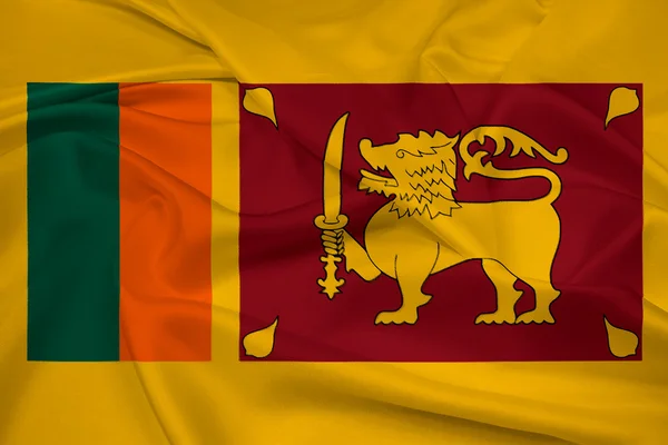 Macha flagą sri lanka — Zdjęcie stockowe