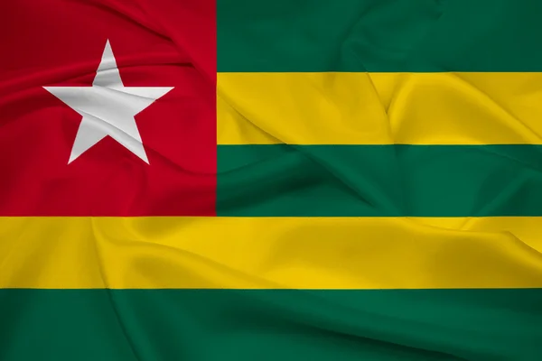 Waving Togo Flag — Stock Photo, Image