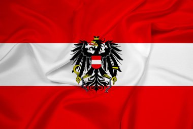 Avusturya bayrağı sallayarak