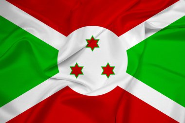 Burundi bayrağı sallayarak