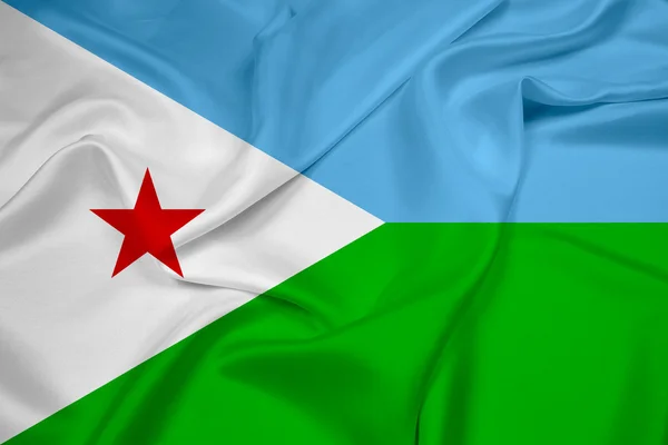 Wuivende vlag van Djibouti — Stockfoto