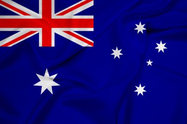 Avustralya bayrağı sallayarak
