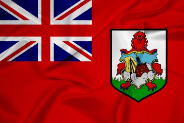 Bermuda bayrak sallayarak