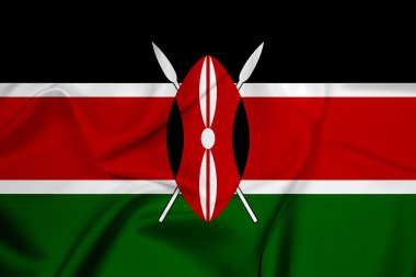 Kenya bayrak sallayarak