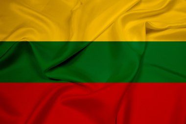 Litvanya bayrağı sallayarak