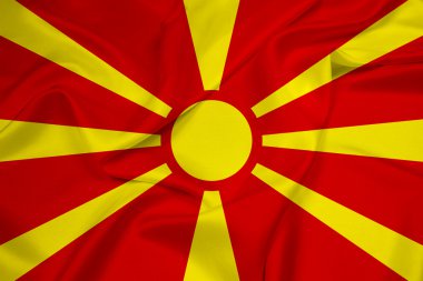 Makedonya bayrak sallayarak