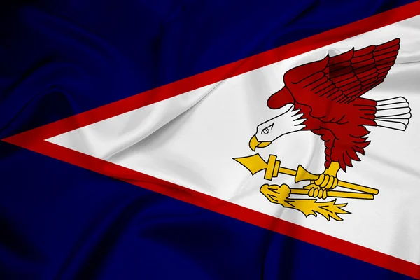 Integetett zászló Amerikai Szamoa — Stock Fotó