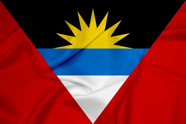 Antigua und Barbuda Flagge schwenkend — Stockfoto