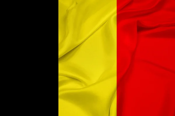 Belçika bayrağı sallayarak — 스톡 사진