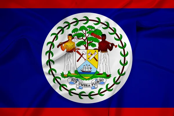 Bandeira de Belize acenando — Fotografia de Stock