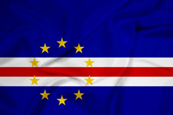 Ondeando Bandera de Cabo Verde — Foto de Stock