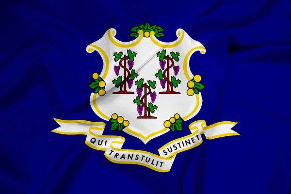 Flagge des Bundesstaates Connecticut schwenken — Stockfoto