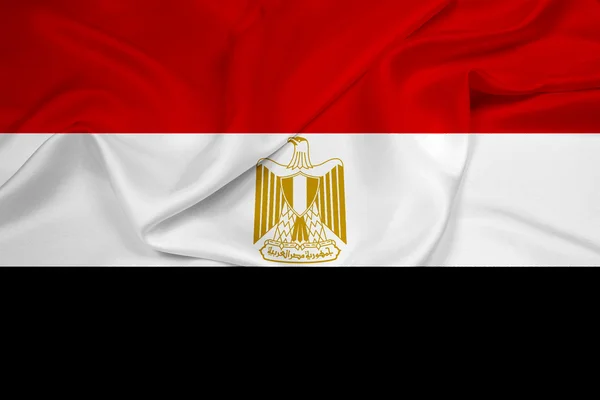 Ägyptische Flagge schwenken — Stockfoto