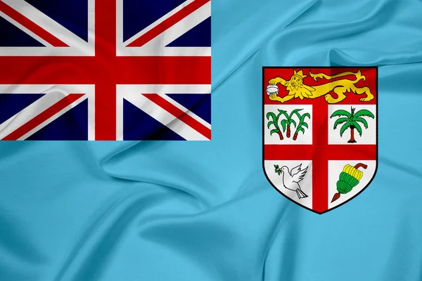 Viftar fiji flagga — Stockfoto