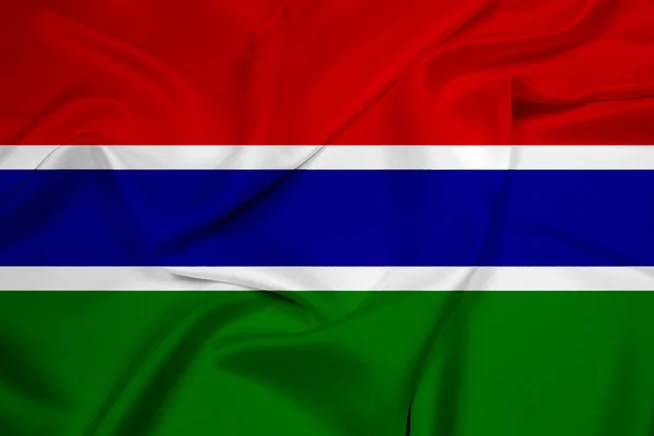 Gambia-Fahne schwenken — Stockfoto