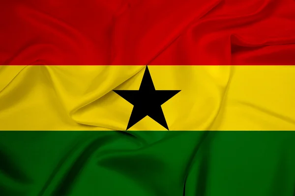 Machać flaga Ghany — Zdjęcie stockowe