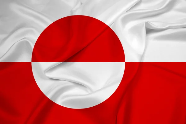 Waving Greenland Flag — Stock Photo, Image