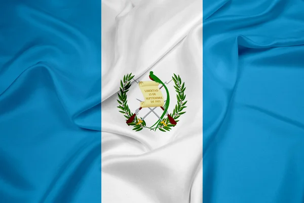 Ondeando la bandera de Guatemala — Foto de Stock