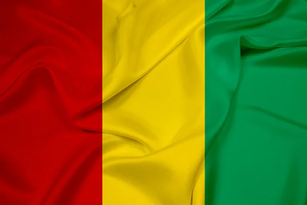 Ondeando bandera de Guinea — Foto de Stock