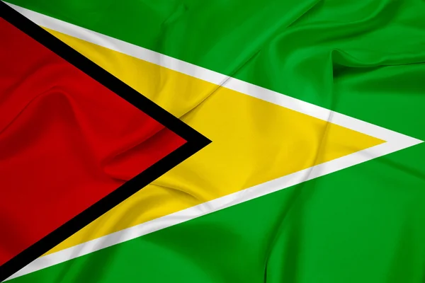 Ondeando la bandera de Guyana — Foto de Stock