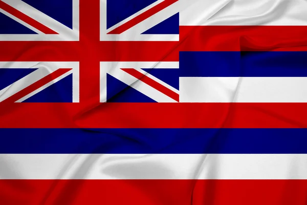 Agitant le drapeau hawaïen — Photo