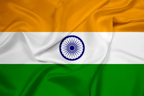 Zwaaiende india vlag — Stockfoto