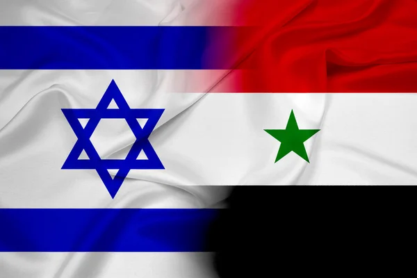 Waving Israel and Syria Flag — Stock Photo, Image