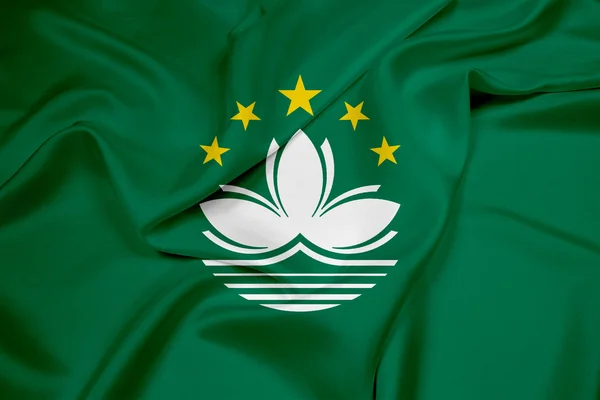 Waving Macau Flag — Stock Photo, Image